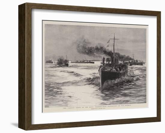 The Fastest Craft in the Navy, Torpedo-Boat Destroyers on the Medway-William Lionel Wyllie-Framed Giclee Print