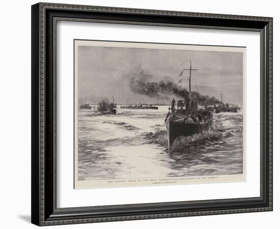 The Fastest Craft in the Navy, Torpedo-Boat Destroyers on the Medway-William Lionel Wyllie-Framed Giclee Print