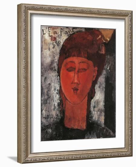 The Fat Child, 1915-Amedeo Modigliani-Framed Giclee Print