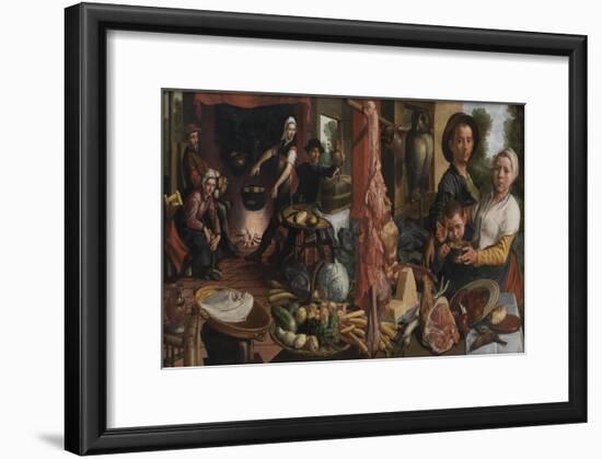 The Fat Kitchen, an Allegory, 1565-75-Pieter Aertsen-Framed Giclee Print