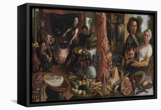 The Fat Kitchen, an Allegory, 1565-75-Pieter Aertsen-Framed Premier Image Canvas