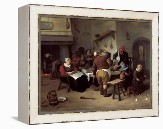 The Fat Kitchen-Jan Havicksz Steen-Framed Premier Image Canvas