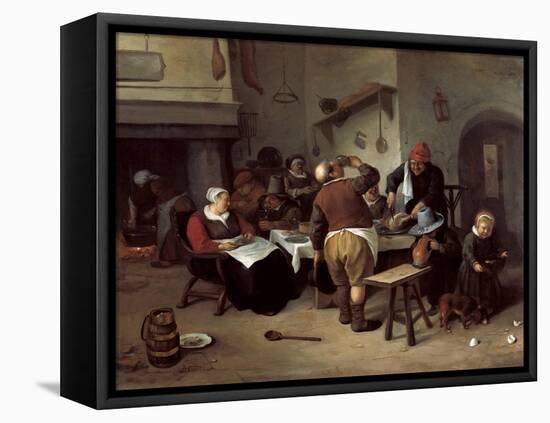 The Fat Kitchen-Jan Havicksz Steen-Framed Premier Image Canvas