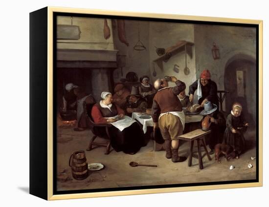 The Fat Kitchen-Jan Havicksz Steen-Framed Premier Image Canvas