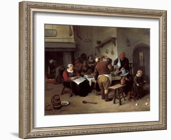 The Fat Kitchen-Jan Havicksz Steen-Framed Giclee Print