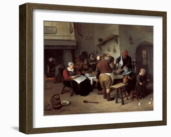 The Fat Kitchen-Jan Havicksz Steen-Framed Giclee Print