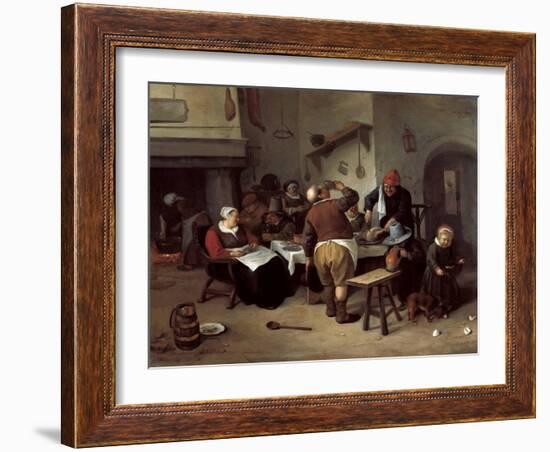 The Fat Kitchen-Jan Havicksz Steen-Framed Giclee Print