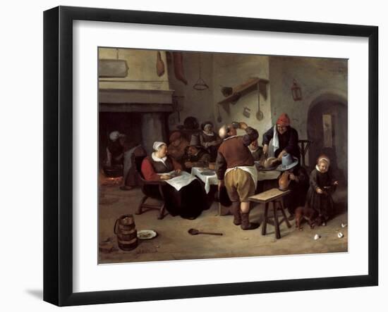 The Fat Kitchen-Jan Havicksz Steen-Framed Giclee Print