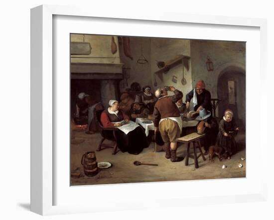 The Fat Kitchen-Jan Havicksz Steen-Framed Giclee Print