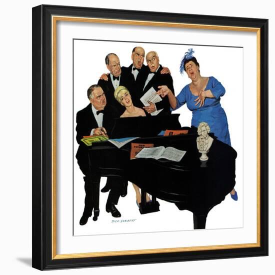 "The Fat Lady Sings," December 16, 1961-Richard Sargent-Framed Giclee Print