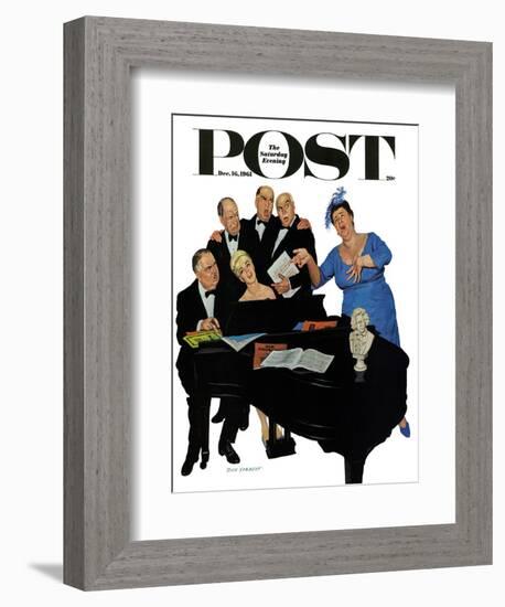 "The Fat Lady Sings," Saturday Evening Post Cover, December 16, 1961-Richard Sargent-Framed Giclee Print