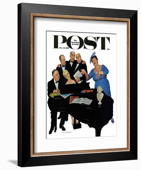 "The Fat Lady Sings," Saturday Evening Post Cover, December 16, 1961-Richard Sargent-Framed Giclee Print