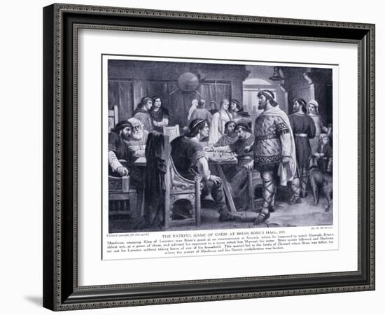 The Fateful Game of Chess at Brian Boru's Hall Ad1013, 1920's-M. Mackinlay-Framed Giclee Print