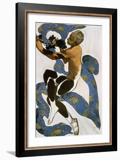 The Faun (Nijinsk), Costume Design for the Ballets Russes, 1912-Leon Bakst-Framed Giclee Print