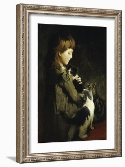 The Favorite Kitten-Abbott Handerson Thayer-Framed Giclee Print