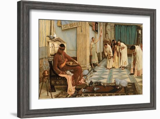 The Favourites of Emperor Honorius, C.1883-John William Waterhouse-Framed Giclee Print