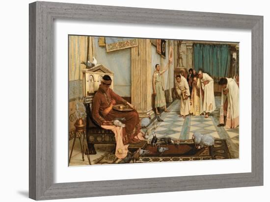 The Favourites of Emperor Honorius, C.1883-John William Waterhouse-Framed Giclee Print