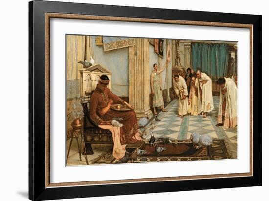 The Favourites of Emperor Honorius, C.1883-John William Waterhouse-Framed Giclee Print