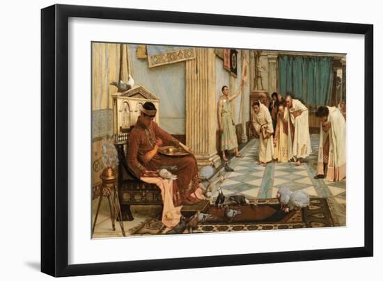 The Favourites of Emperor Honorius, C.1883-John William Waterhouse-Framed Giclee Print