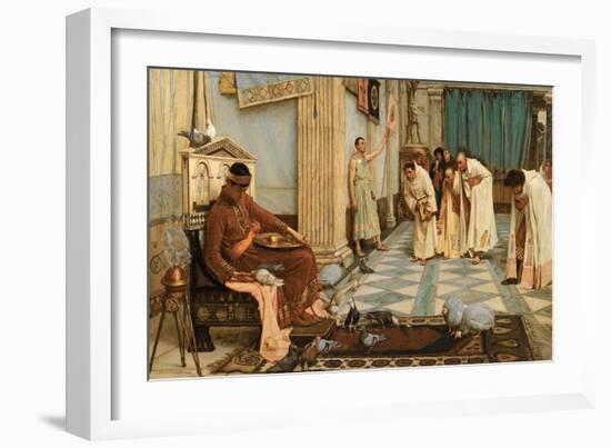 The Favourites of Emperor Honorius, C.1883-John William Waterhouse-Framed Giclee Print