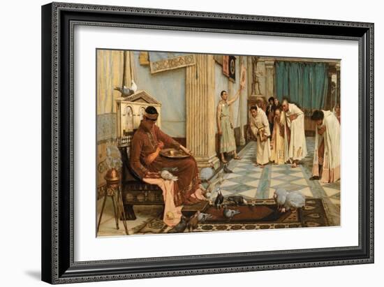 The Favourites of Emperor Honorius, C.1883-John William Waterhouse-Framed Giclee Print