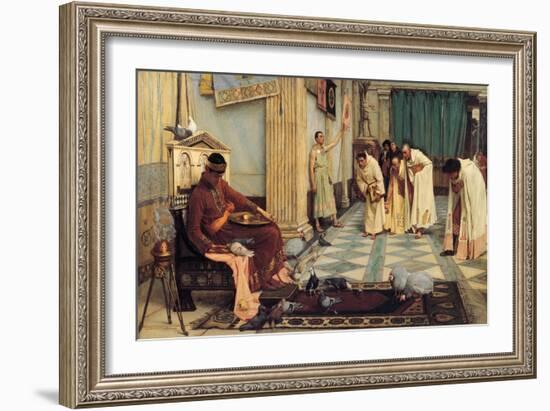 The Favourites of the Emperor Honorius, 1883-John William Waterhouse-Framed Giclee Print