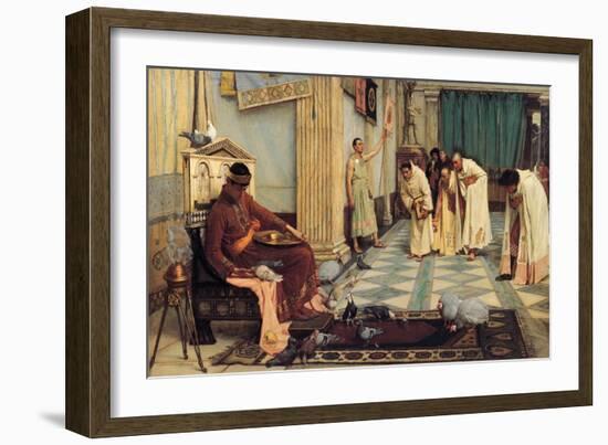 The Favourites of the Emperor Honorius, 1883-John William Waterhouse-Framed Giclee Print