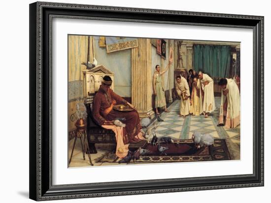 The Favourites of the Emperor Honorius, 1883-John William Waterhouse-Framed Giclee Print