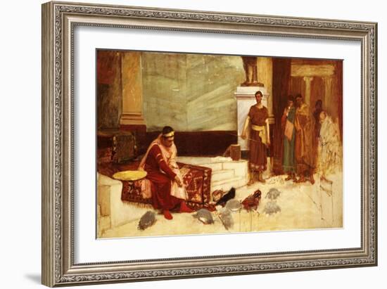 The Favourites of the Emperor Honorius (Ad 384-423)-John William Waterhouse-Framed Giclee Print