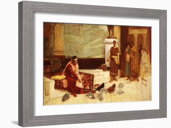 The Favourites of the Emperor Honorius (Ad 384-423)-John William Waterhouse-Framed Giclee Print