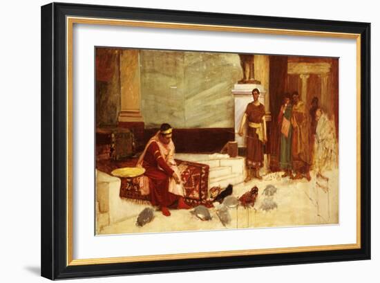 The Favourites of the Emperor Honorius (Ad 384-423)-John William Waterhouse-Framed Giclee Print