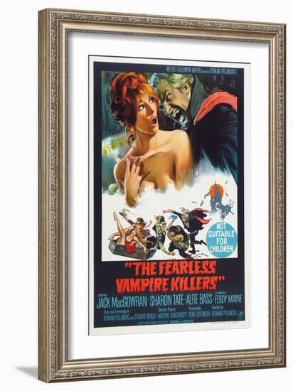 The Fearless Vampire Killers, Australian poster, Sharon Tate, Ferdy Mayne, 1967-null-Framed Art Print