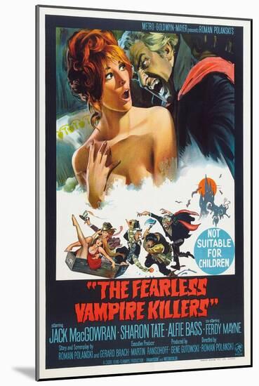 The Fearless Vampire Killers, Australian poster, Sharon Tate, Ferdy Mayne, 1967-null-Mounted Art Print
