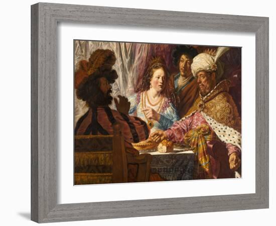 The Feast of Esther, c.1625-Jan The Elder Lievens-Framed Giclee Print