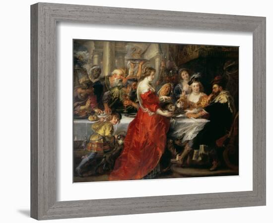 The Feast of Herod, 1633 or C.1637-38-Peter Paul Rubens-Framed Giclee Print