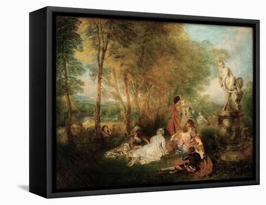 The Feast of Love, Ca. 1718-1719-Jean Antoine Watteau-Framed Premier Image Canvas