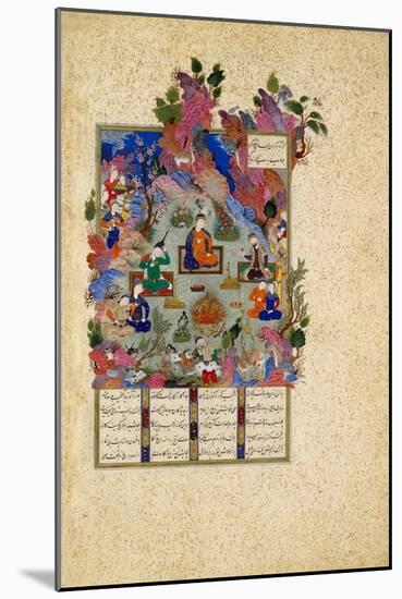 The Feast of Sada. from the Shahnama (Book of King), C. 1525-Sultan Muhammad-Mounted Giclee Print