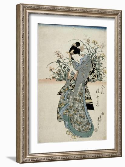 The Feast of Seven Herbs, Early 19th Century-Keisai Eisen-Framed Giclee Print