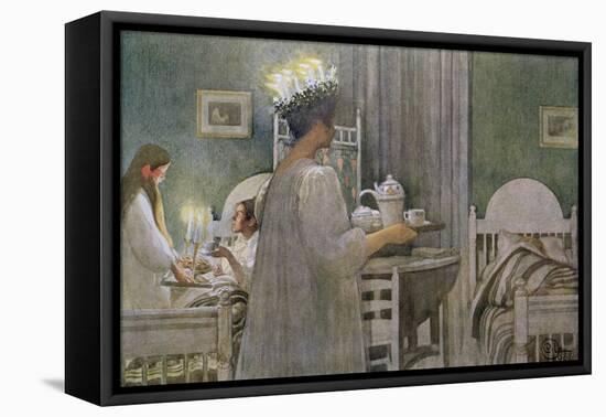 The Feast of St. Lucy on 13th December, 1916-Carl Larsson-Framed Premier Image Canvas