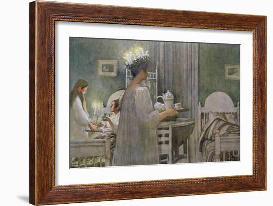 The Feast of St. Lucy on 13th December, 1916-Carl Larsson-Framed Giclee Print