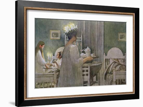 The Feast of St. Lucy on 13th December, 1916-Carl Larsson-Framed Giclee Print