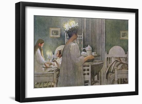 The Feast of St. Lucy on 13th December, 1916-Carl Larsson-Framed Giclee Print