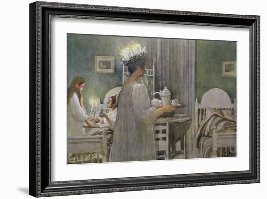 The Feast of St. Lucy on 13th December, 1916-Carl Larsson-Framed Giclee Print