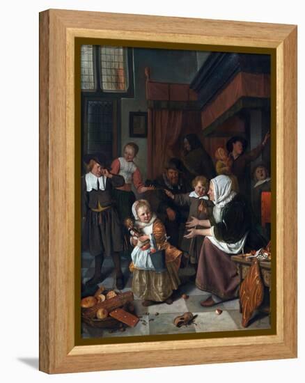 The Feast of St. Nicholas (Christmas)-Jan Havicksz. Steen-Framed Premier Image Canvas