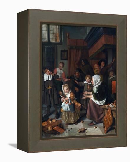 The Feast of St. Nicholas (Christmas)-Jan Havicksz. Steen-Framed Premier Image Canvas