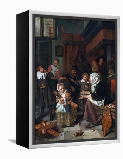 The Feast of St. Nicholas (Christmas)-Jan Havicksz. Steen-Framed Premier Image Canvas