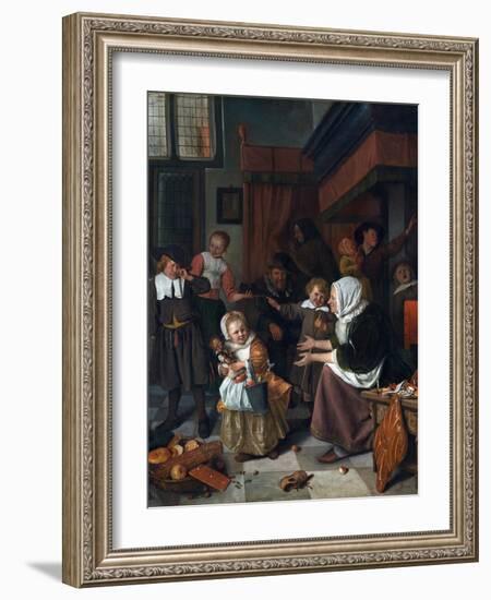 The Feast of St. Nicholas (Christmas)-Jan Havicksz. Steen-Framed Giclee Print