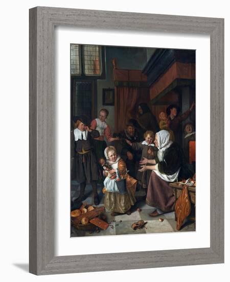 The Feast of St. Nicholas (Christmas)-Jan Havicksz. Steen-Framed Giclee Print