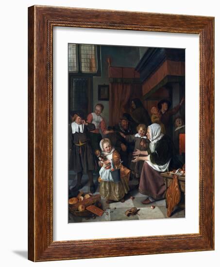 The Feast of St. Nicholas (Christmas)-Jan Havicksz. Steen-Framed Giclee Print