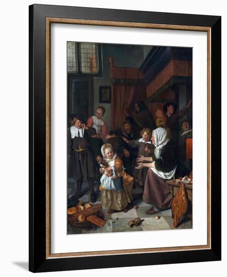 The Feast of St. Nicholas (Christmas)-Jan Havicksz. Steen-Framed Giclee Print